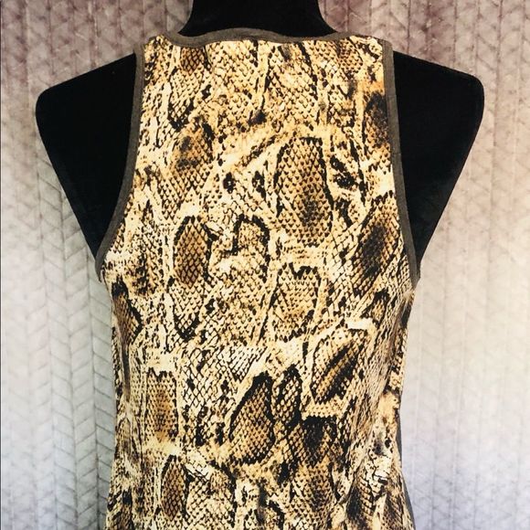 Women’s Tank Charcoal & snakeskin print - Picture 4 of 7